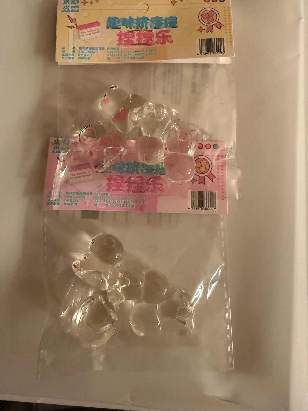 Squishy clear toys